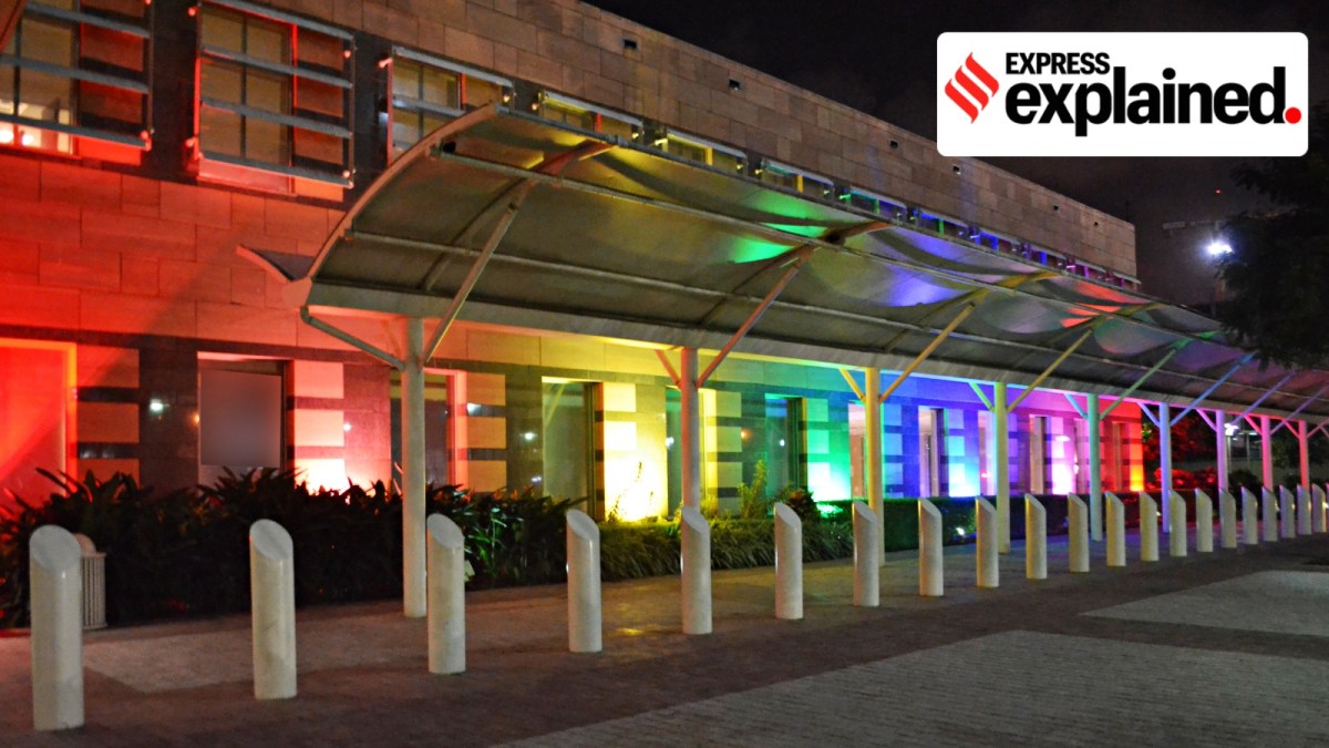 Lighting at the US Consulate General in Mumbai to observe Pride Month.