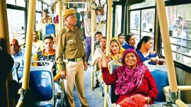 working-class women, free transport support, delhi free transport support, Delhi Assembly elections, Delhi Assembly polls, Delhi’s buses, delhi news, India news, Indian express, current affairs