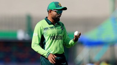 Pakistan's Babar Azam during their match against New Zealand. (Reuters)