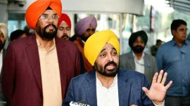 bhagwant mann, amritsar airport,