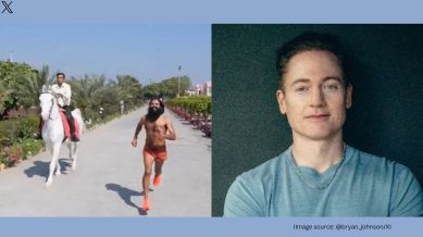 Last year, Bryan Johnson left his podcast with Zerodha's co-founder Nikhil Kamath mid-way citing poor air quality (Image source: @bryan_johnson/X)