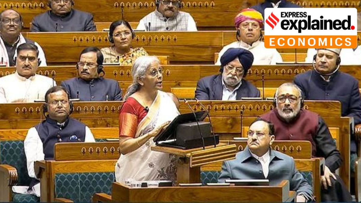 The FM surprised everyone by announcing massive income tax relief by raising the tax rebate level to an annual income of Rs 12 lakh. This level has been Rs 7 lakh until now. (PTI Photo of Nirmala Sitharaman giving her Budget speech in the Lok Sabha on February 1 2025)