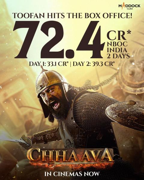 Chhaava Box Office collection day 2