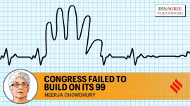 Congress has had a poor showing in assembly elections since its gains in the Lok Sabha polls. Has it lost the political momentum and opportunity since 2024? (Illustration by C R Sasikumar)