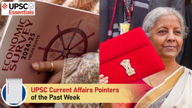 upsc current affairs pointers, survey, budget