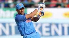 MS Dhoni of India bats during the first One Day International ( ODI ) between India and Sri Lanka held at the Himachal Pradesh Cricket Association Stadium, Dharamsala on the 10th December 2017. (Sportzpics)