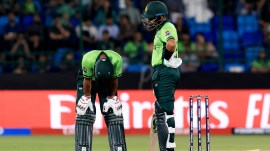 Pakistan stars Babar Azam and Fakhar Zaman during the match