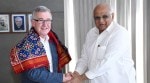 Commonwealth Games Federation president Chris Jenkins with Gujarat Chief Minister Bhupendra Patel. (Credit: @bhupendrapbjp/X)