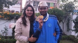 Jonathan Gavin Antony, at age 15, became the youngest shooting champion in the men’s 10m air pistol title in the National Games. (Express photo)