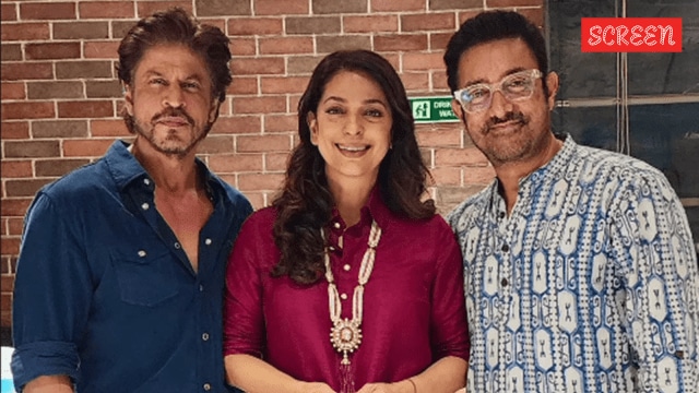 Aamir Khan and SRK with Juhi Chawla