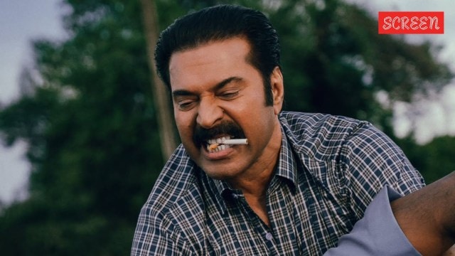 Kalamkaval first look poster: The image shows Mammootty in a tense moment, locked in combat with an unseen opponent.
