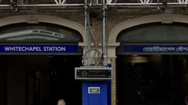 Rupert Lowe, the Great Yarmouth MP, took to his authoritative  X relationship  and posted a representation   of the dual connection   signboard astatine  the Whitechapel Station.(X/@Rupertlowe10)