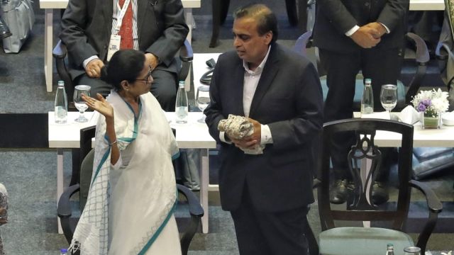 mamata banerjee, deucha pachami coal block, bgbs 2025, mukesh ambani,
