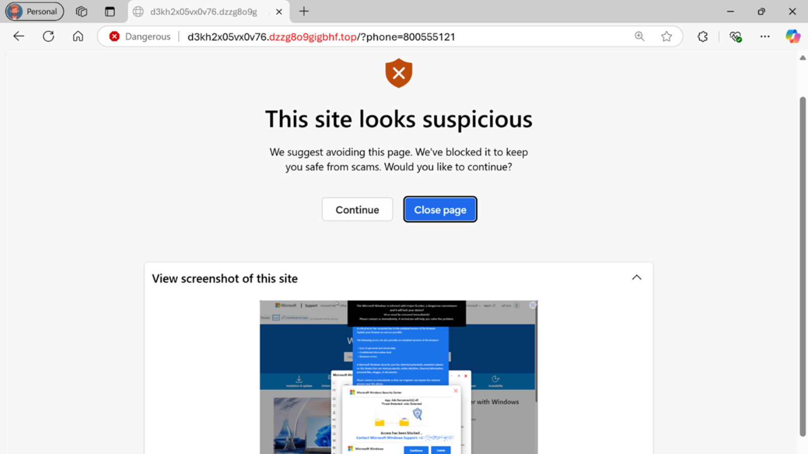 Microsoft Edge can now identify and block known and unidentified scam sites.