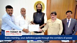 The state planning department submitted the Telangana caste survey report to the cabinet sub-committee headed by Minister N Uttam Kumar Reddy (centre).