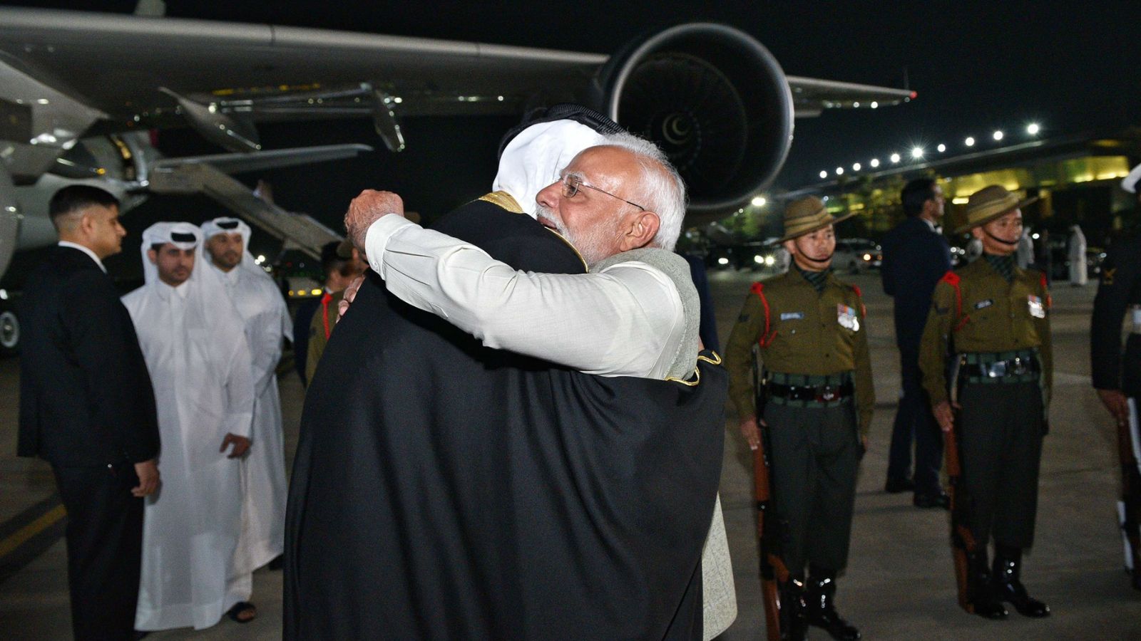 Narendra Modi and Amir of Qatar