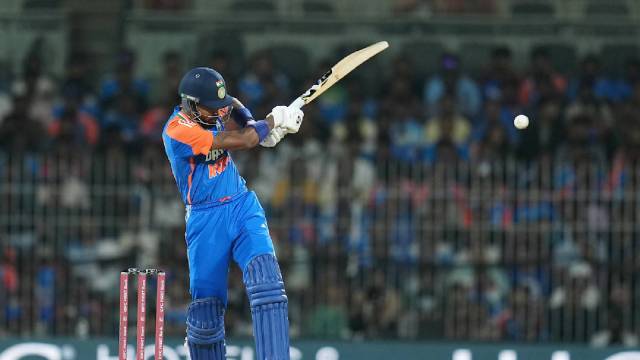 Hardik Pandya in action during the India vs England series. (BCCI)