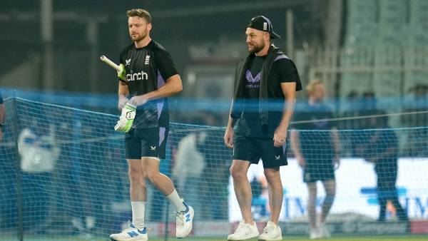 England captain Jos Buttler and head coach Brendon McCullum. (Sportzpics)