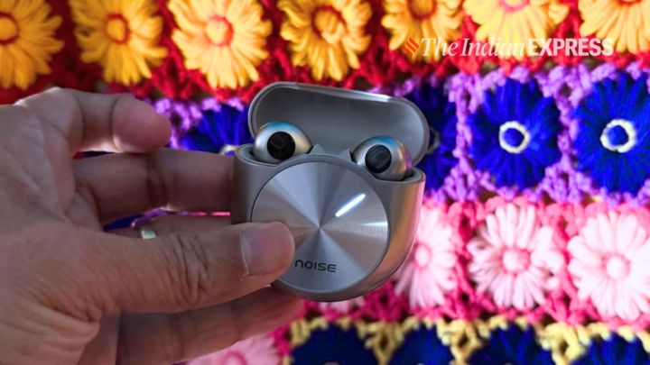 The Noise Master Buds with a premium metal case and rotating lid design. (Image: Nandagopal Rajan/The Indian Express)