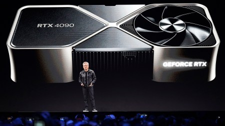 Nvidia founder and CEO Jensen Huang speaks during a Nvidia news conference