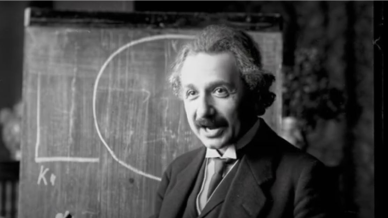 A still from a video of Albert Einstein talking generated by ByteDance's OmniHuman-1. (Image Source: ByteDance)