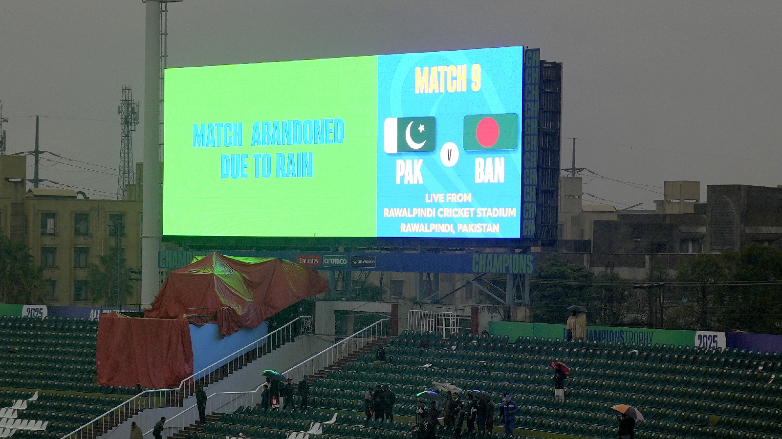 Pakistan vs Bangladesh, Champions Trophy 2025 Highlights: Game called off in Rawalpindi