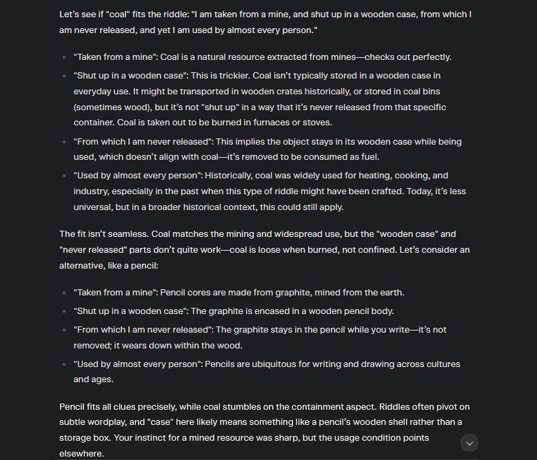 Grok 3 riddle test