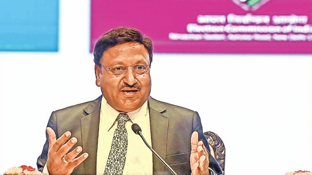 Rajiv Kumar, poll data system, Chief Election Commissioner, EVM malfunctioning, evm security, voter turnout, Indian express news, current affairs