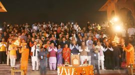 Rekha Gupta, Rekha Gupta swearing in, Ramlila Maidan, Yamuna Ghat, Jai Shri Ram, Delhi Cabinet, delhi chief minister, delhi news, India news, Indian express, current affairs