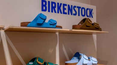 FILE -Birkenstock sandals are pictured in Birkenstock store in Frankfurt, Germany, Oct. 4, 2023. (AP Photo/Michael Probst, File)