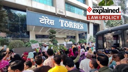 Crowd gathered outside the Torres Group Dadar office on Friday morning, where police were stationed. Torres Jewellers, a jewelry chain is accused of defrauding nearly 125,000 investors of millions of rupees through a Ponzi scheme, after promising high returns. A case has been registered under the MPID Act, and investors can expect to about Rs 40 crore over the next six months.
