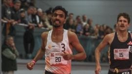 FILE PHOTO: Indian athlete Gulveer Singh in action at the BU Valentine Invitational Tournament last week. (Credits: Justin Britton/Citius Mag)