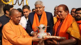 Yogi praises akharas’ ‘restraint’ post-stampede, alleges attempt to ‘conspire against Sanatan’