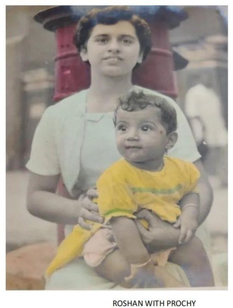 Little Prochy Mehta with her family friend Roshan Ginwala 