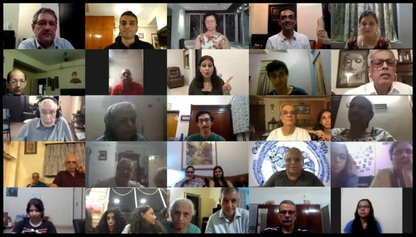 A zoom get together of Calcutta’s Parsis during covid (Source: Prochy Mehta’s Facebook)