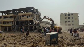 anti encroachment drive, demolishing illegal structures, pune news, indian express