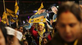 AAP supporters in a rally.