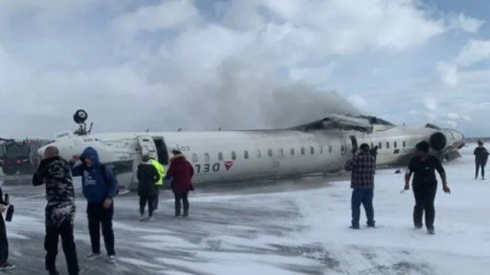 Delta Airlines plane, with 80 onboard, crash lands at Canada’s Toronto