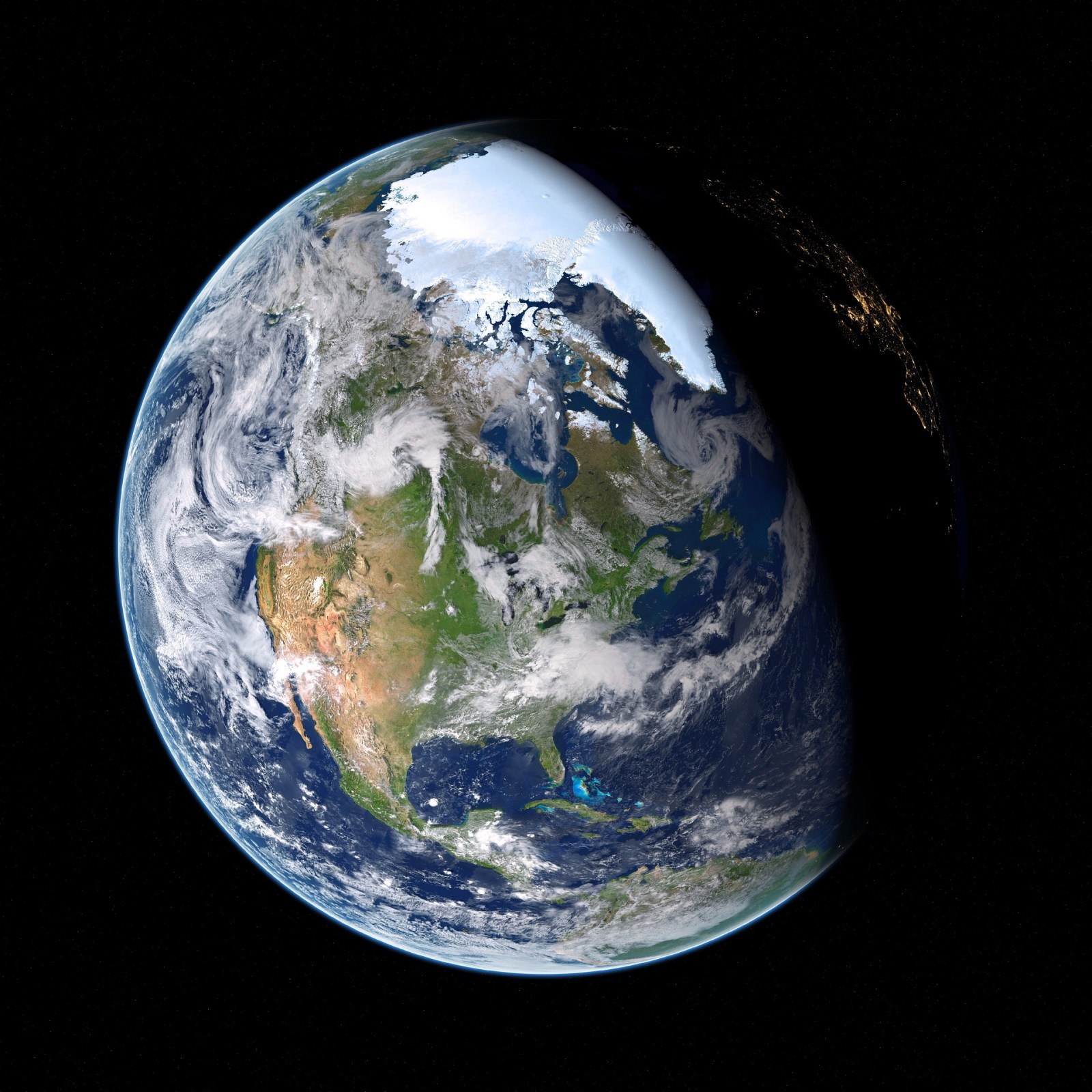 earth climate change photo taken from outer space against black background
