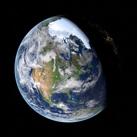 earth climate change photo taken from outer space against black background