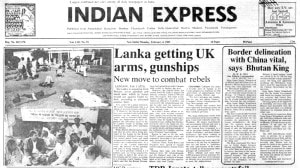 This is the front page of The Indian Express published on February 04, 1985.