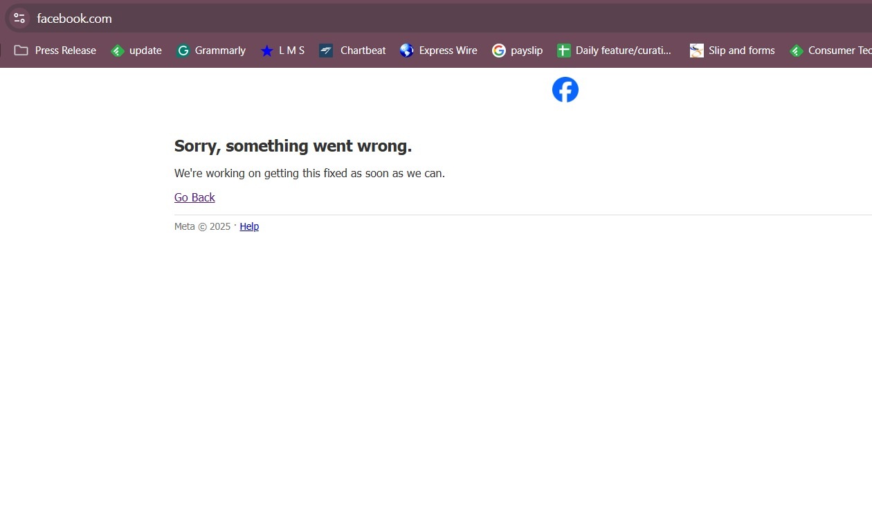 Facebook outage.
