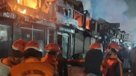 Sonamarg market fire, Sonamarg market, Kashmir fire, Kashmir Sonamarg market fire, Sonamarg, Gund village, Indian express news, current affairs