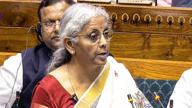 Bihar Union Finance Minister Nirmala Sitharaman presents the Union Budget 2025-26 successful  the Lok Sabha, successful  New Delhi, Saturday, Feb. 1, 2025. (Sansad TV via PTI Photo) (PTI02_01_2025_000102A)