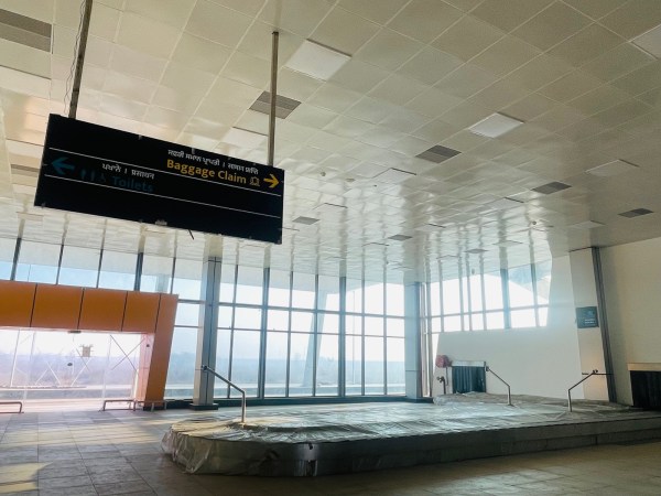 Baggage Claim area and the conveyer belt at the Halwara Airport.