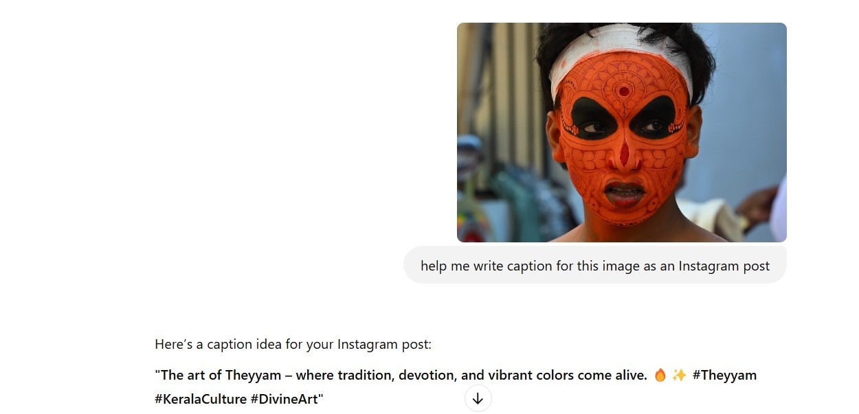 Instagram post caption by ChatGPT.