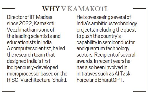 Kamakoti Veezhinathan , Kamakoti Veezhinathan cow urine, iit madras, iit madras director, iit madras director on cow urine, V Kamakoti remarks, Kamakoti Veezhinathan on IIT, Kamakoti Veezhinathan on idnian education system, IIT madras QS ranking , idnian express