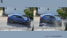 Lucknow accident caught on CCTV