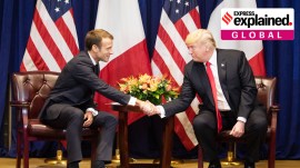 Macron, trump, tariff