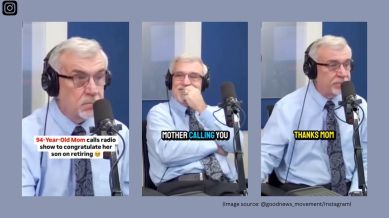 94-year-old mother's surprise call to retiring son on live radio ...